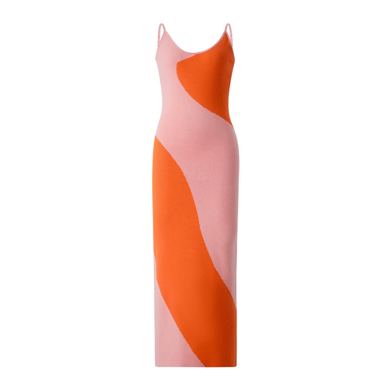 Pink Bodycon Maxi Dress