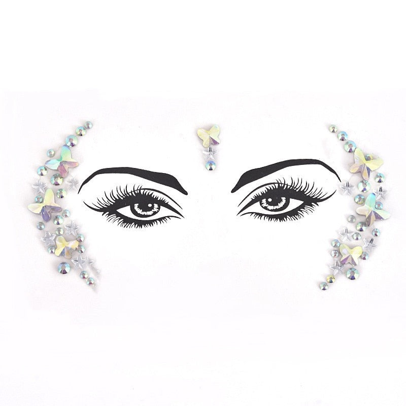Crystal Body Art Stickers Make Up