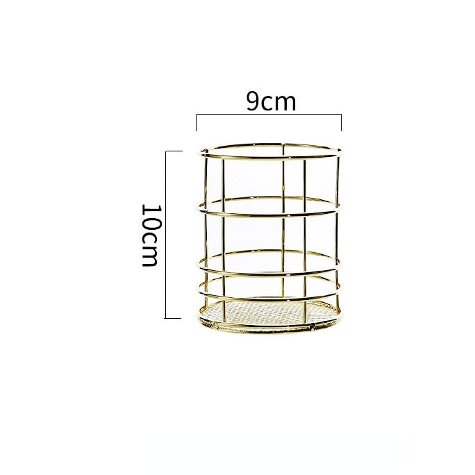 Nordic Gold Metal Iron Makeup Storage