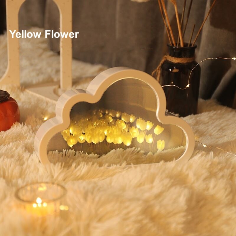 DIY Cloud Shape Tulip LED Night Light