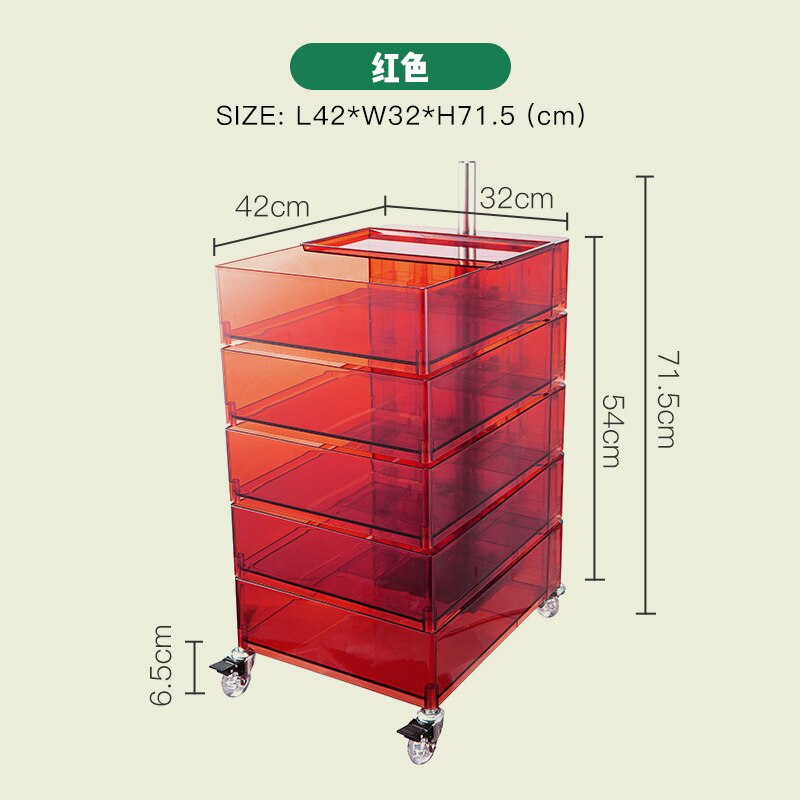 Acrylic Rotary Storage Trolley