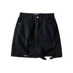 Denim Ripped Skirts