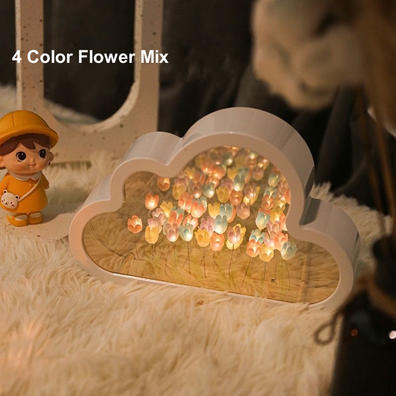 DIY Cloud Shape Tulip LED Night Light