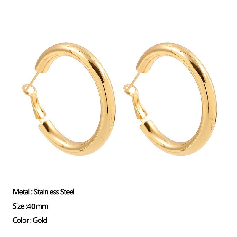 Classic Circle Hoop Earrings