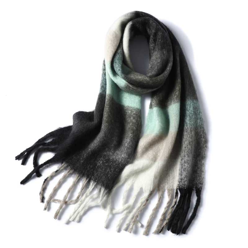 Oversize Plaid Scarf