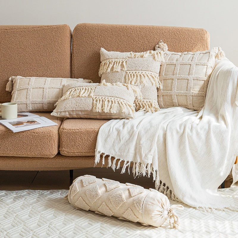 Boho Tufted Pillow Cover