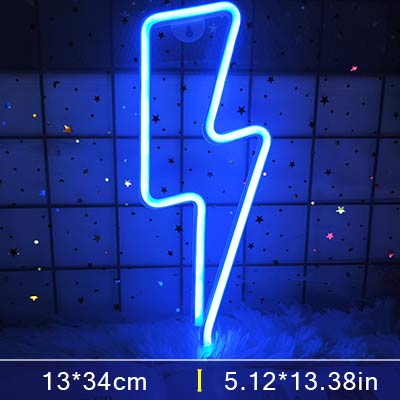LED Home Neon Lightning Shaped Sign Neon
