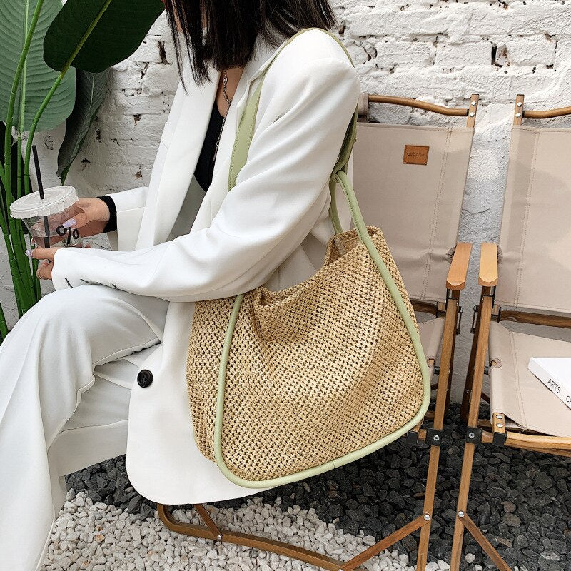 2 Pcs/set Woven Tote Bags