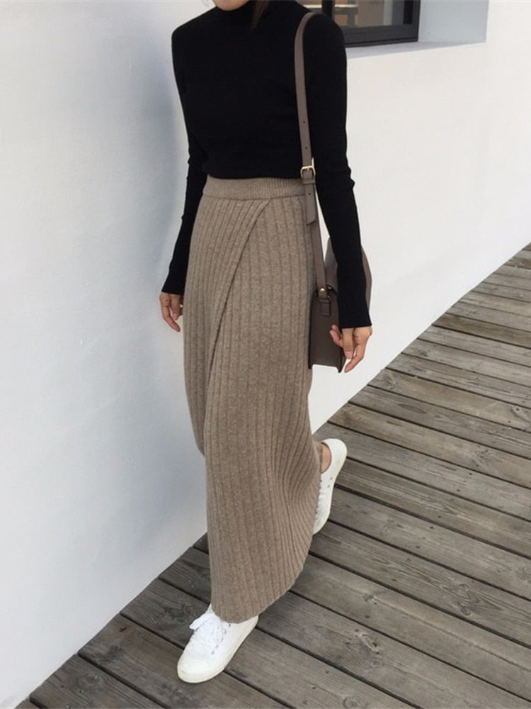 Long Knitted Skirt