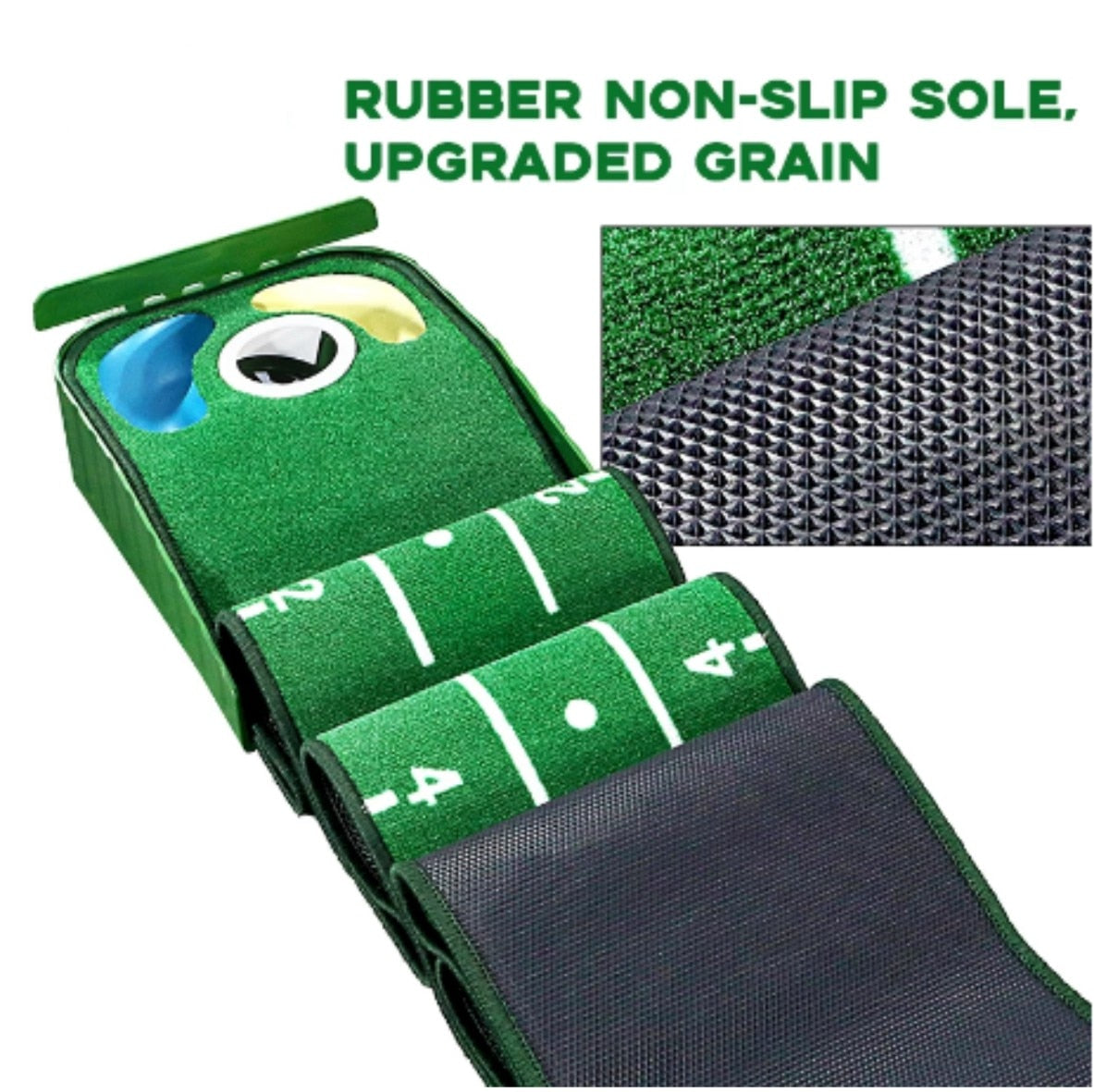 Golf Carpet Putting Mat With Auto Ball Return Function