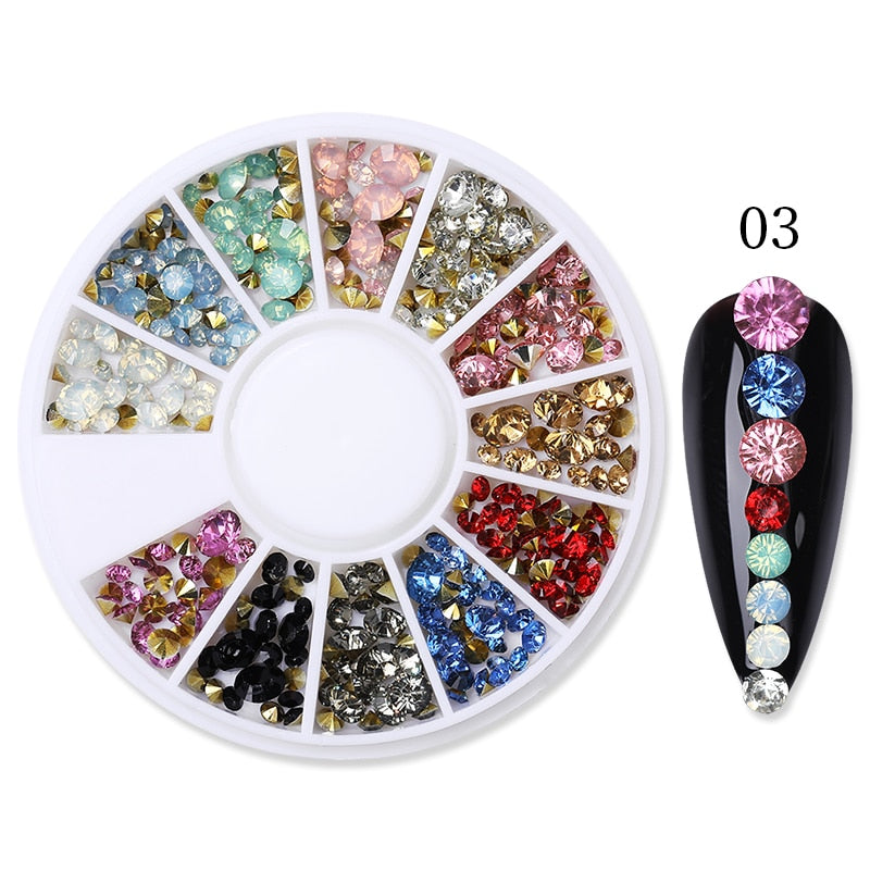 Mixed Nail Rhinestone Nail Art