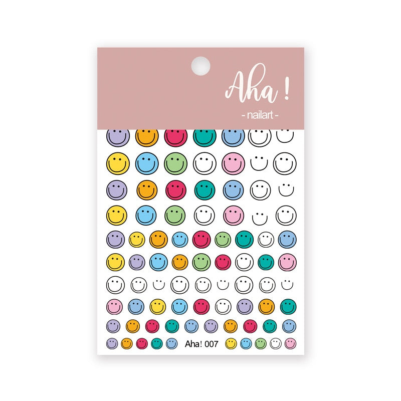 1 sheet Smile Nail Art 3D Stickers