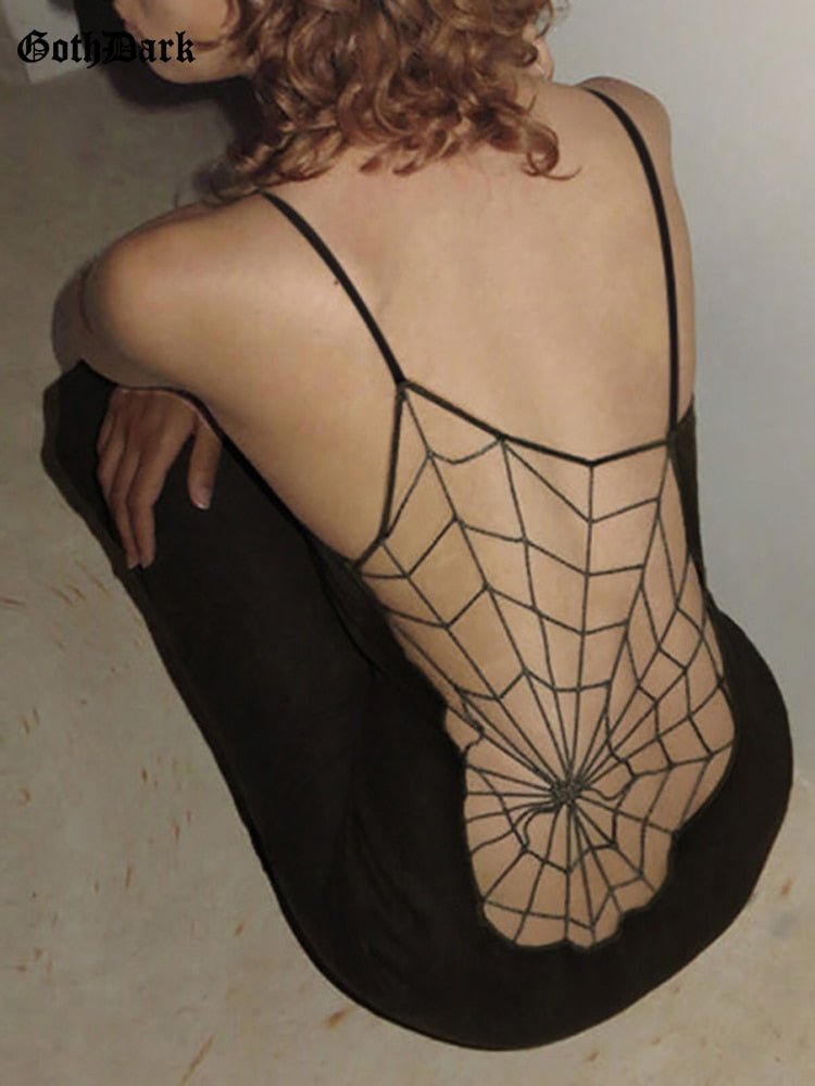 Spider Web See Through MeshDresses