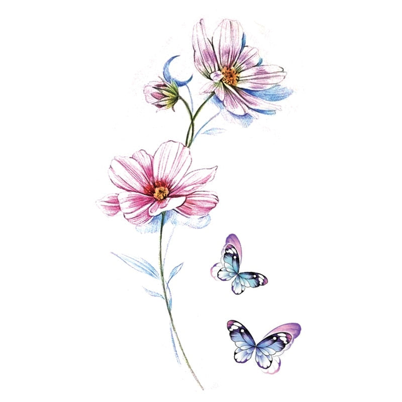 Flower Tattoo Sticker
