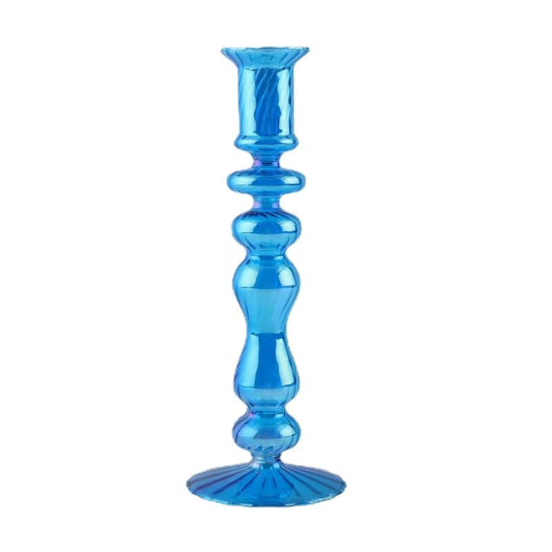 Holographic Glass Candle Holders