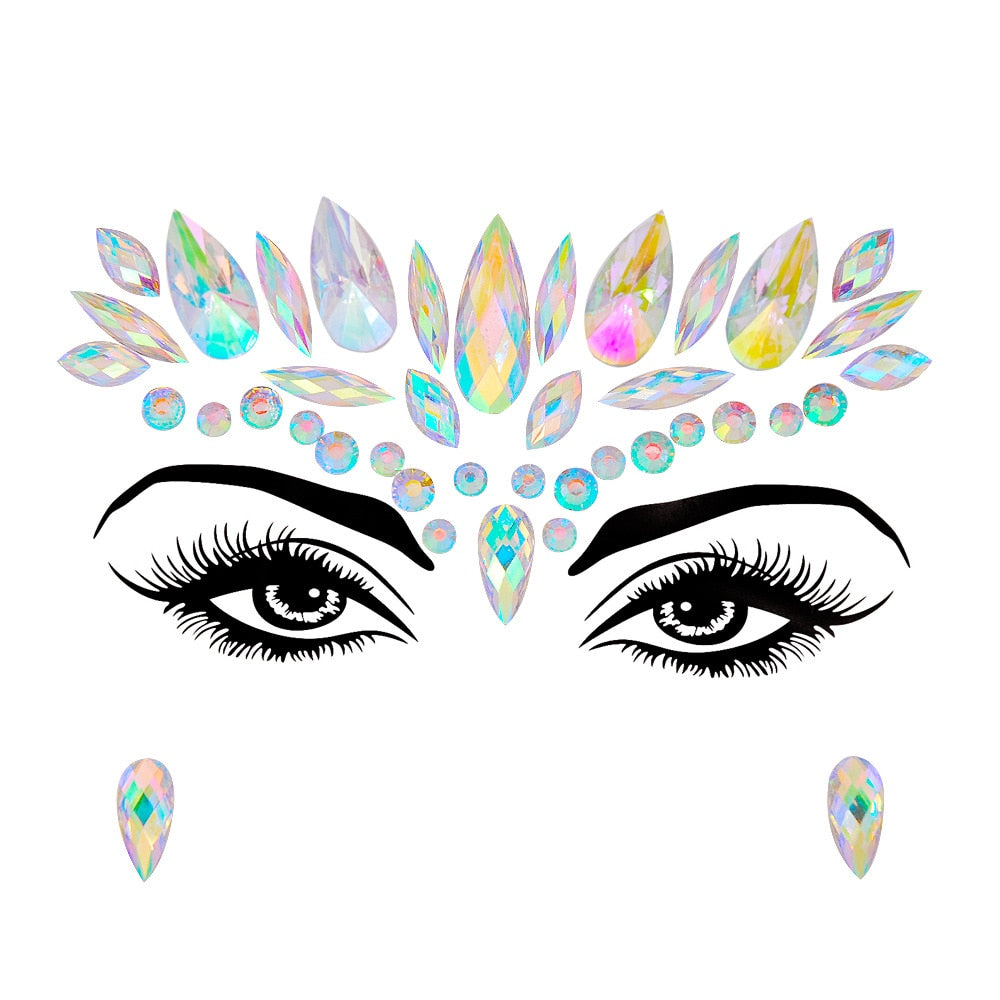 Crystal Body Art Stickers Make Up