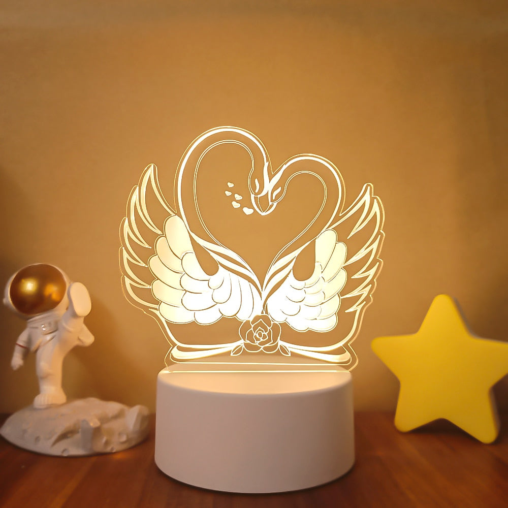 3D Acrylic USB Led Night Lamp