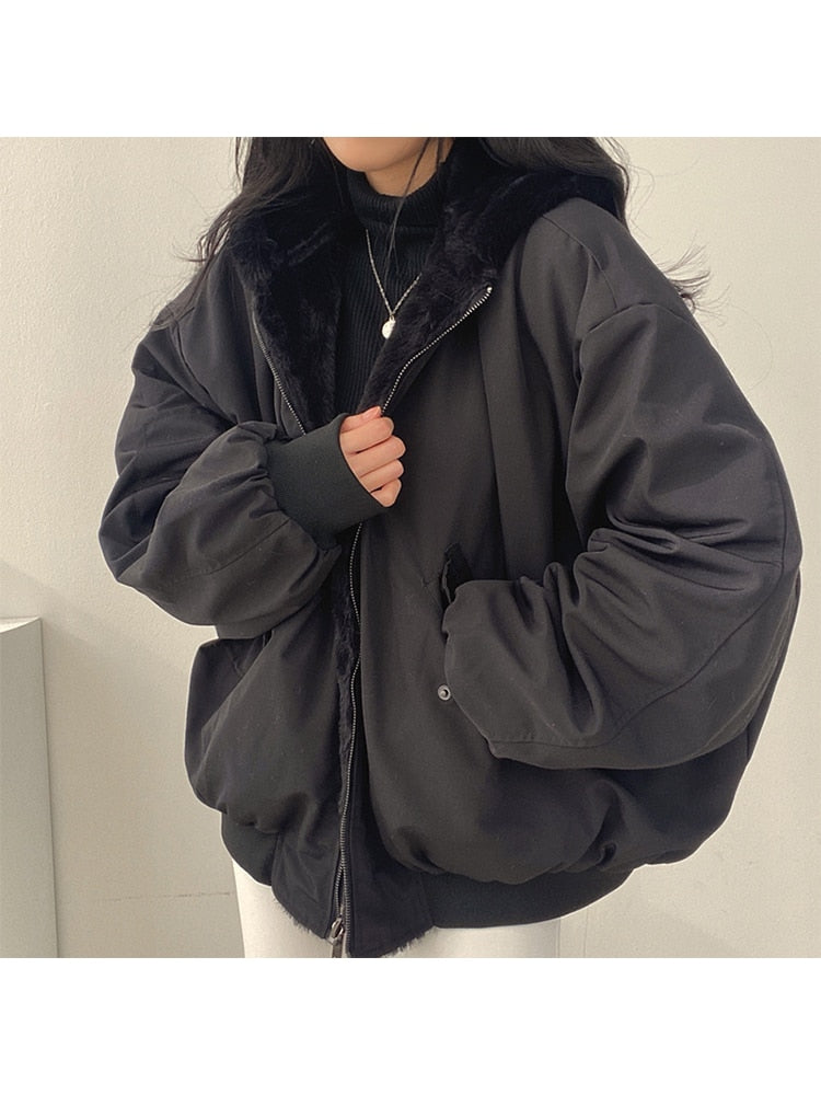 Lambs Wool Basic Cotton Coat