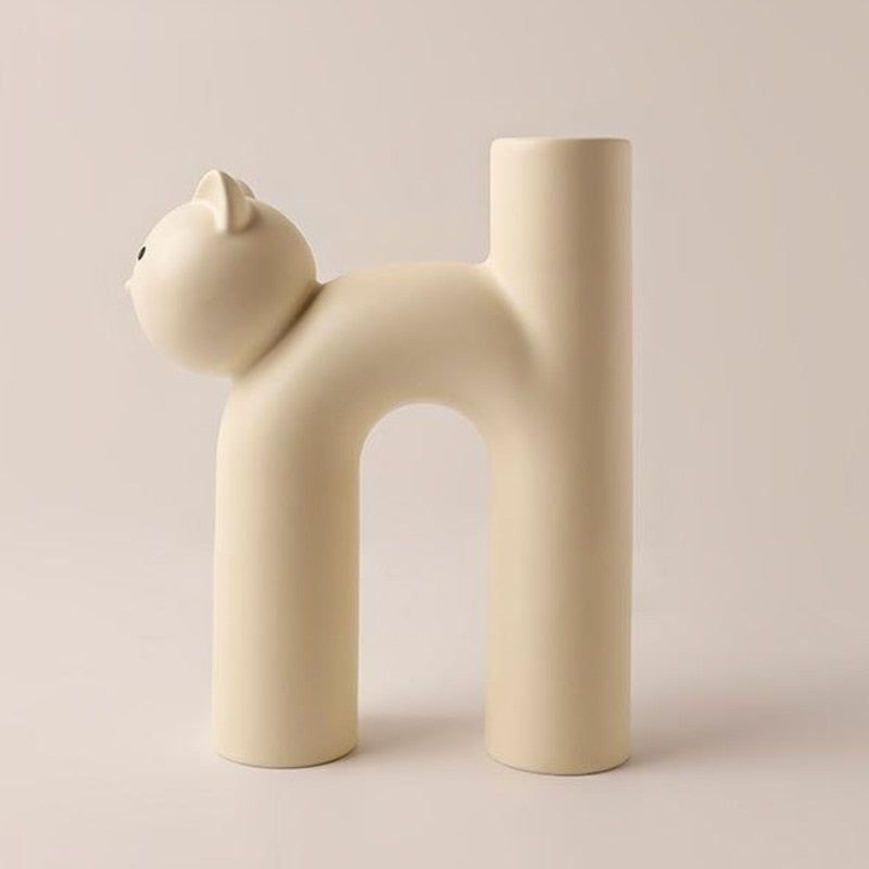 Cartoon Cat Ceramic Vase