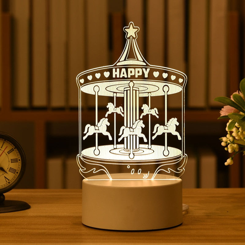 Christmas 3D Acrylic Night Light