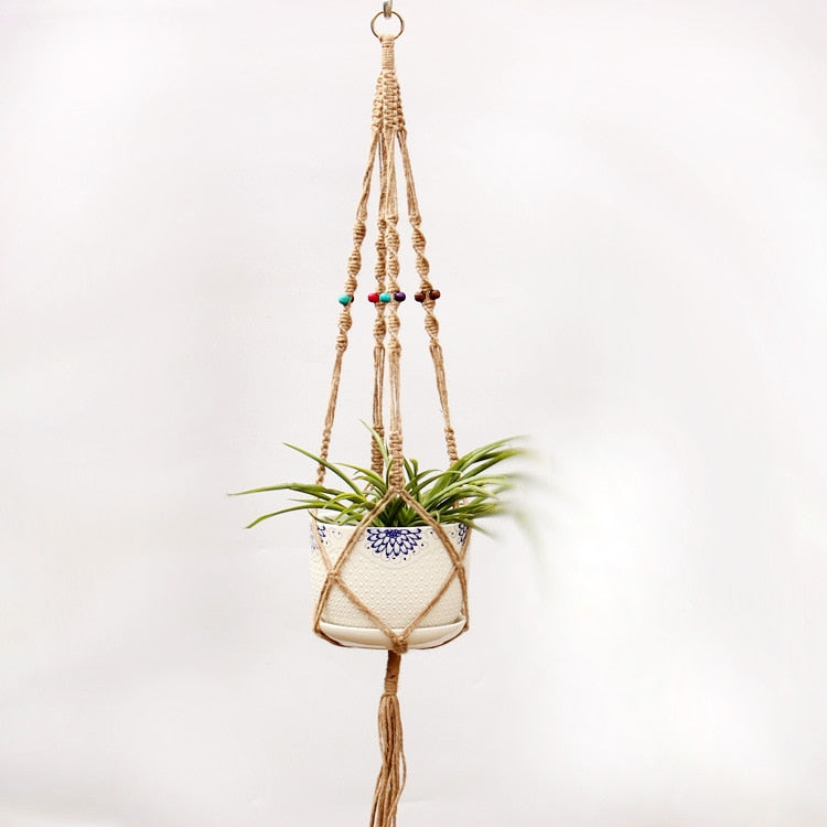 Hemp Rope Hanging Flower Pot