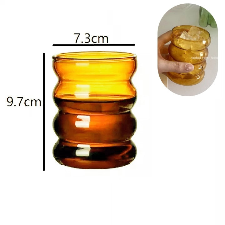 300ml Wave Shape Glass Cup