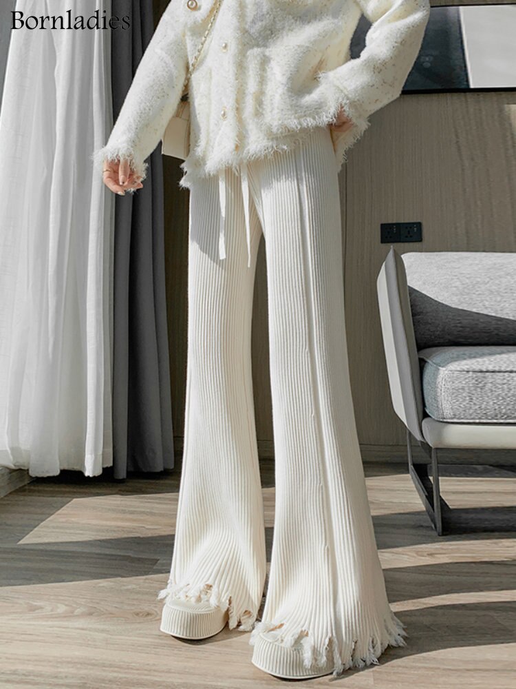 Wide Leg Knitted Pants