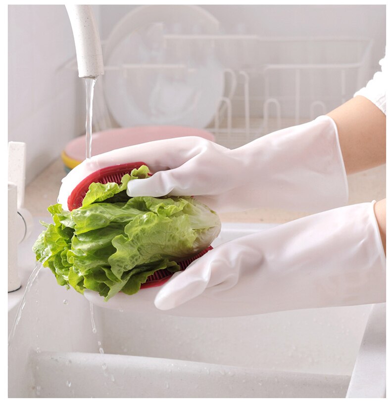 Silicone Cleaning Glove With Brush