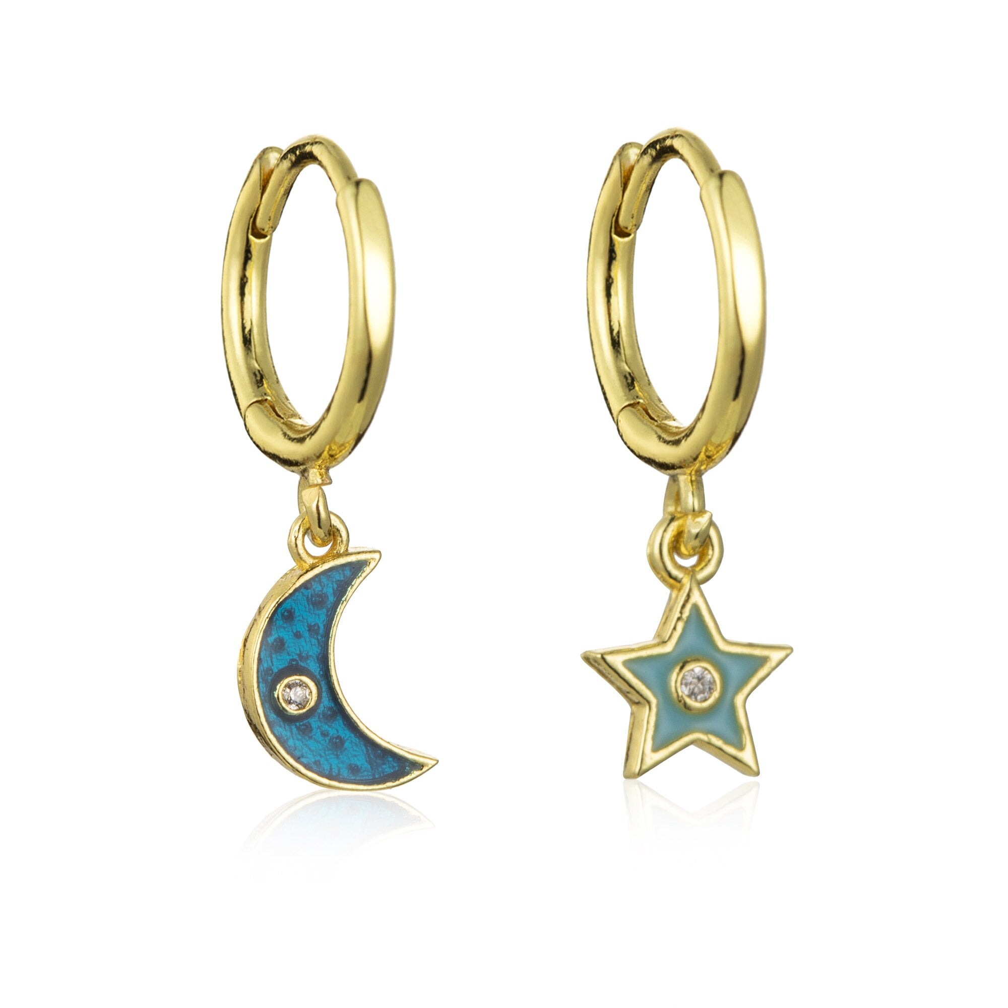 Star Heart Rhinestone Earring