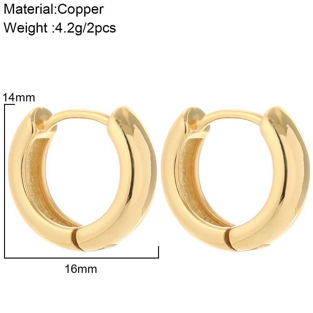 Simple Gold Hoop Earrings