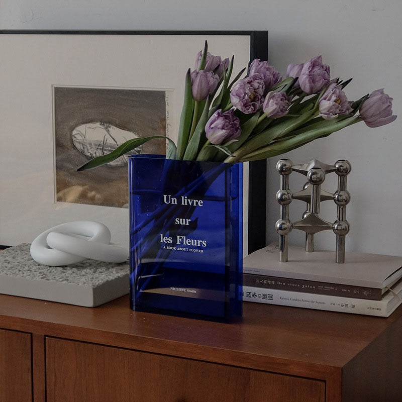 Book Transparent Acrylic Vase