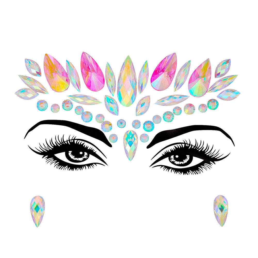 Crystal Body Art Stickers Make Up
