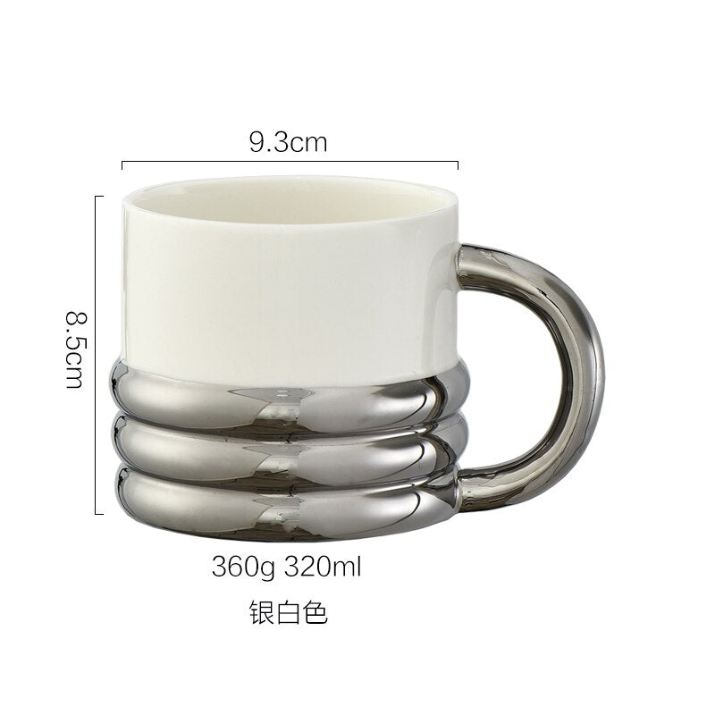 Silver Ceramic Mug