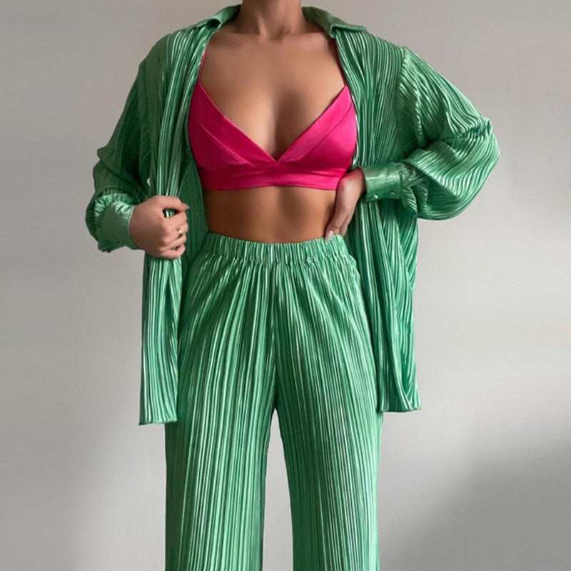 Cardigan Two-Piece Loose Set