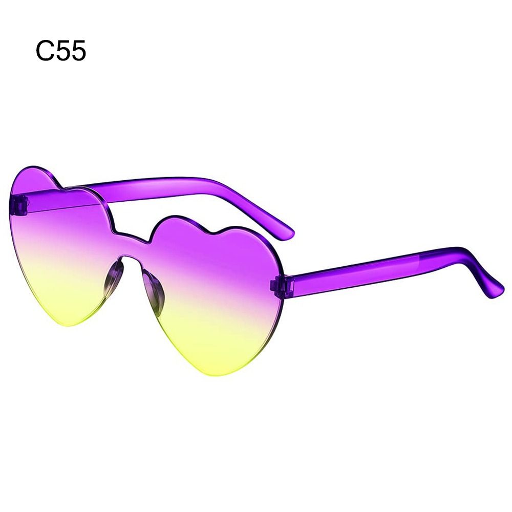 Y2K Love Heart Sunglasses Colorful