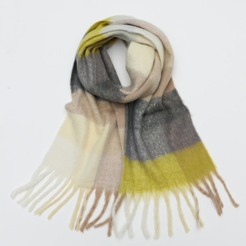 Oversize Plaid Scarf