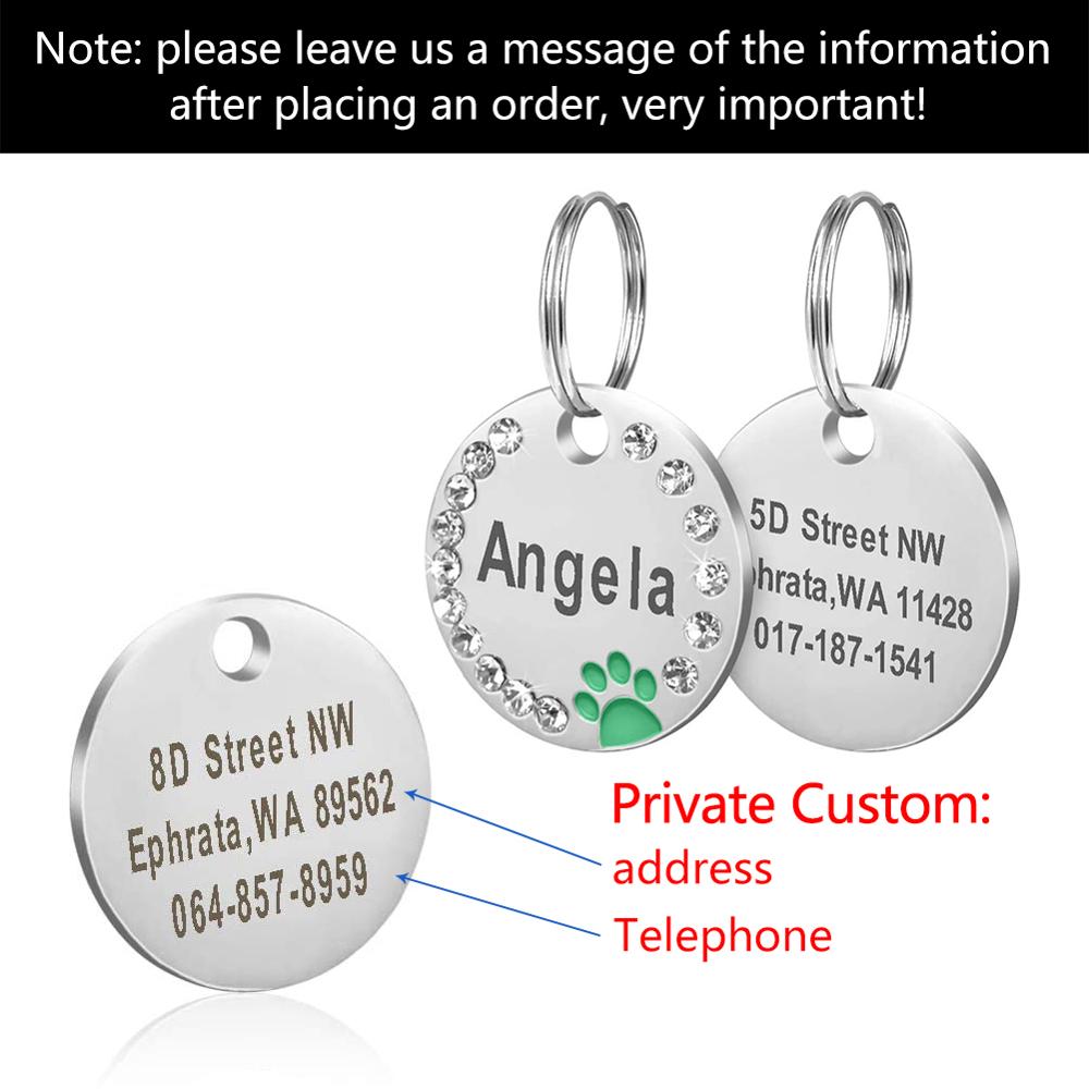 Anti-lost Custom Dog ID Tag Engraved Pet Collar