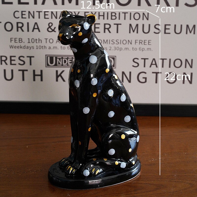 Ceramic Leopard Candle Holder