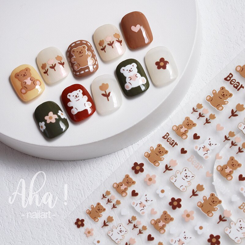 1 sheet Smile Nail Art 3D Stickers