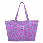 Purple Leopard Canvas Tote Bag