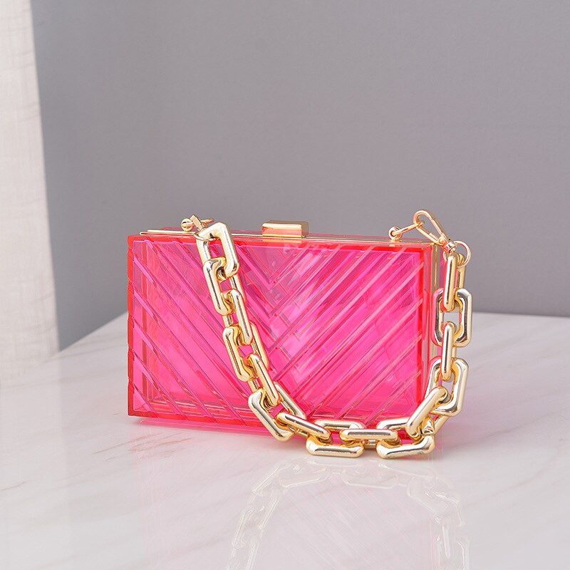 Acrylic Clutch Shoulder Strap Bag