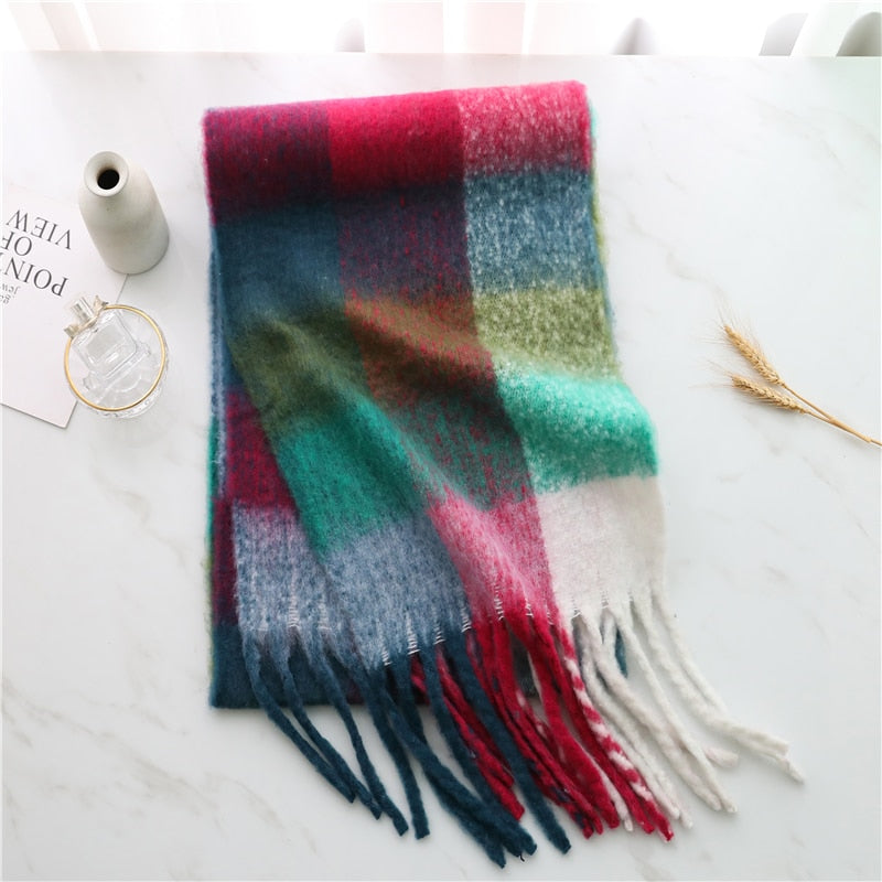 Oversize Plaid Scarf