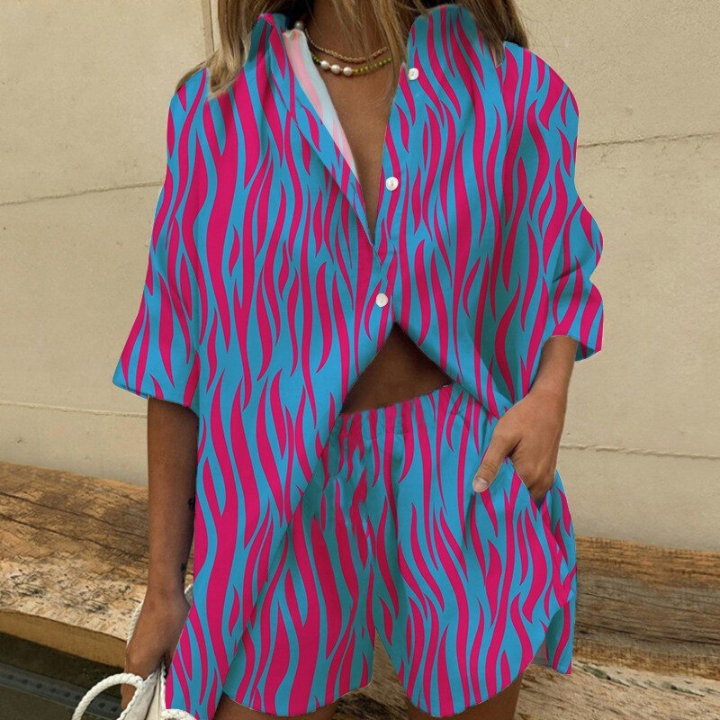 Leaf Printed Two Piece Set