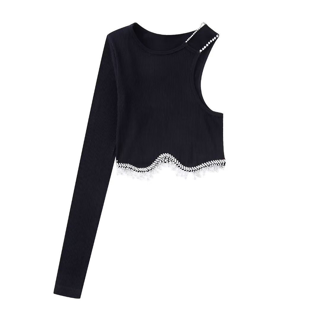 High Knitting T Shirt Chic Short