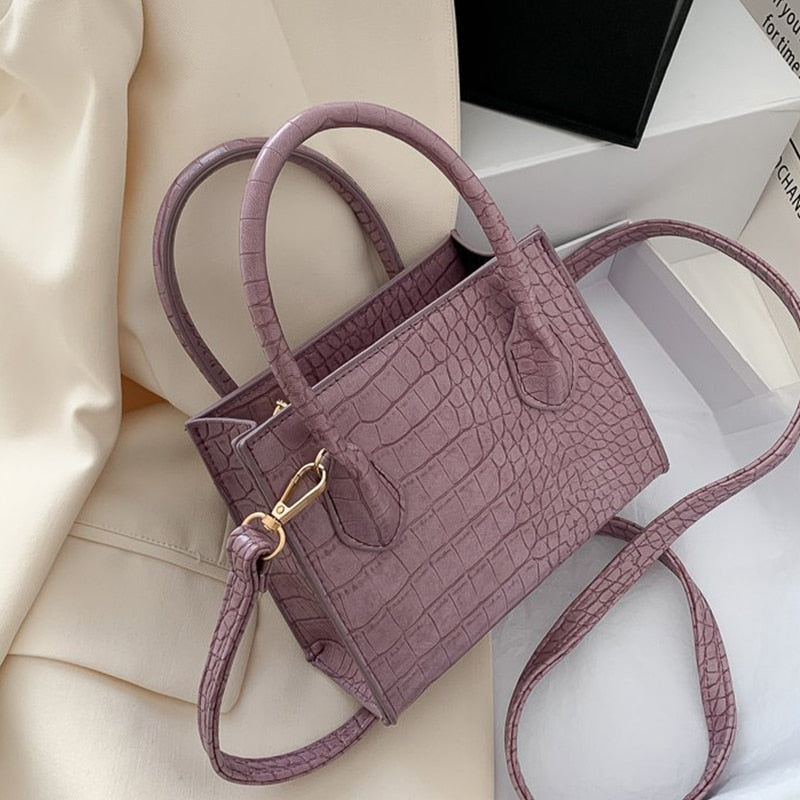 Crocodile PU Leather Crossbody Mini Bag