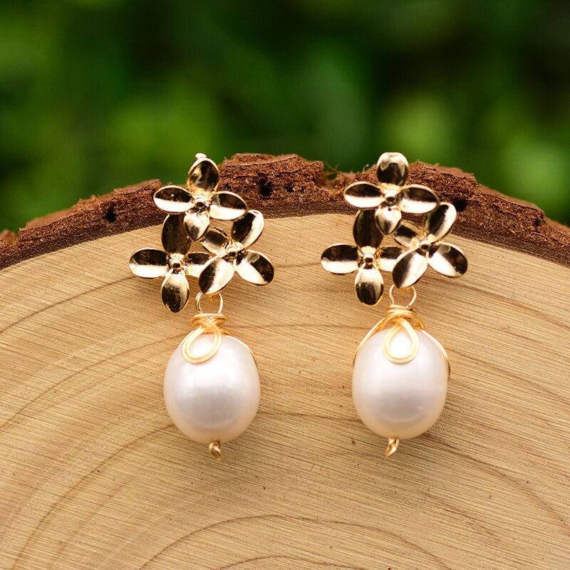 Natural Fresh Water Pearl Earrings