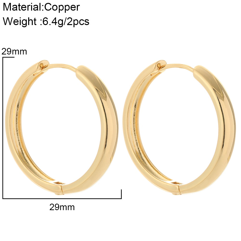 Simple Gold Hoop Earrings