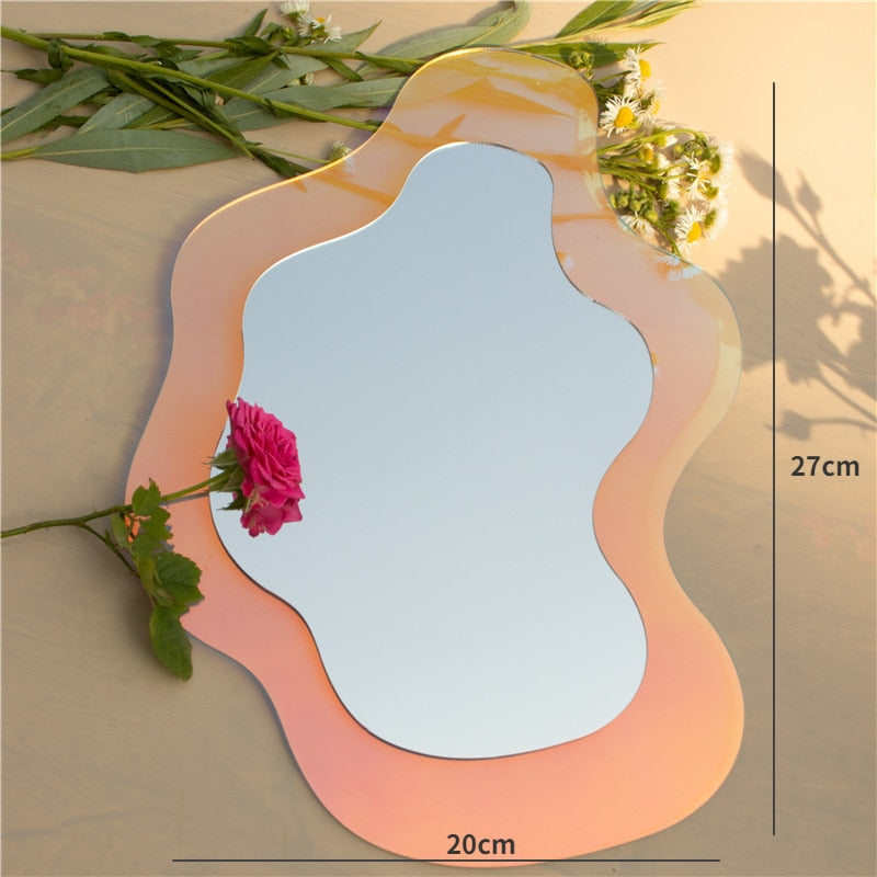 Acrylic Large Flower Colorful Mirror