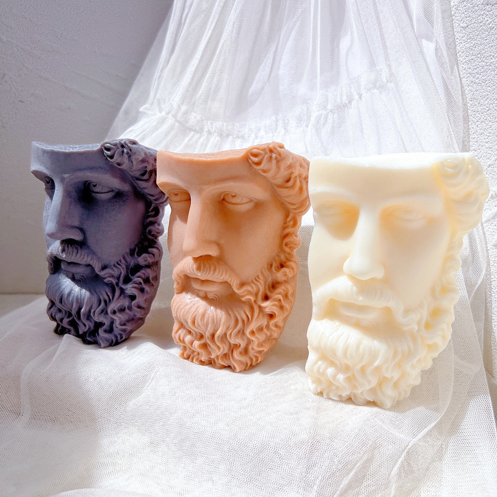 Greek Half Head Candle Mold