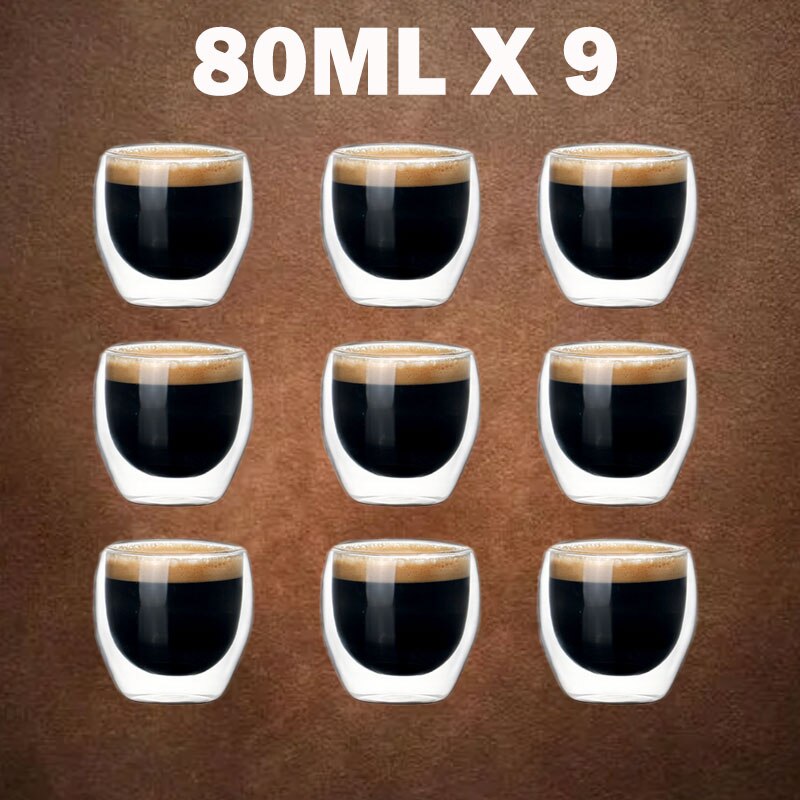 Double Wall Glass Cup Transparent Heat Resistant